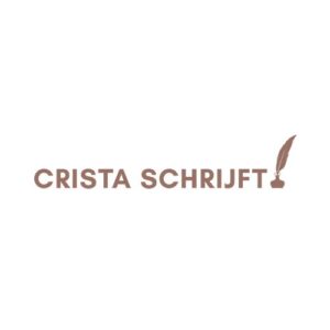 logo crista schrijft met veerpen